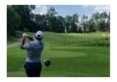 Person golfing